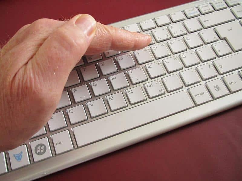 keyboard, computer, hand