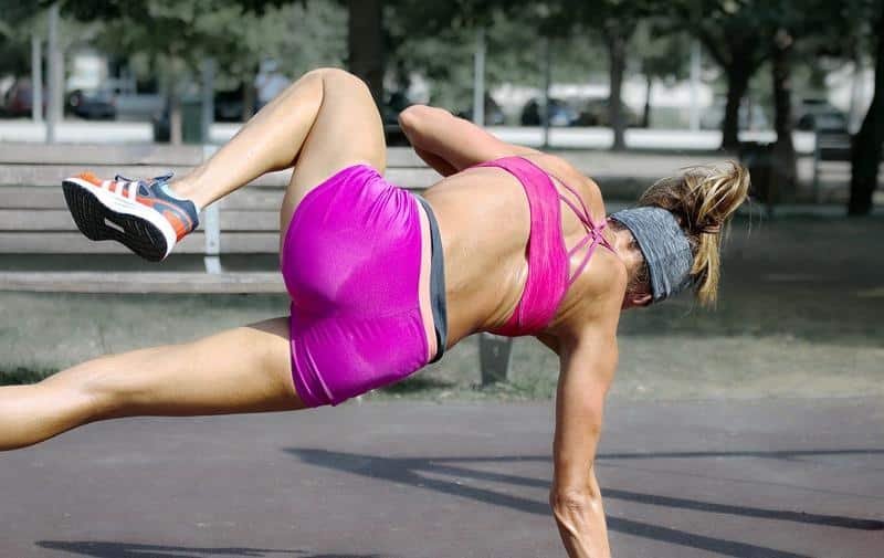 woman, exercising, outdoor