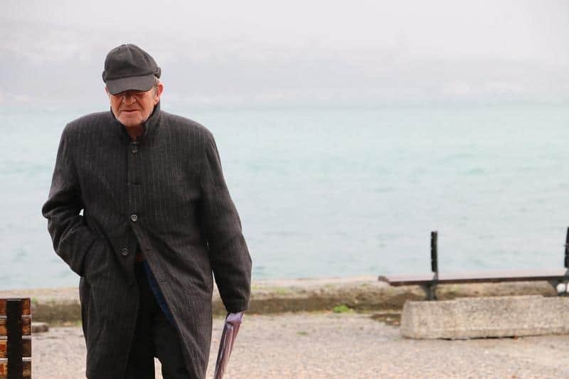 old man, tired, people