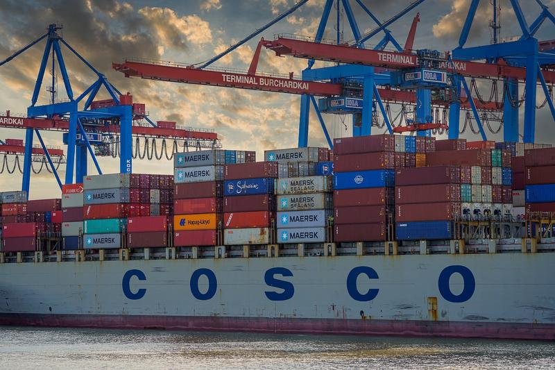 container, port, ship