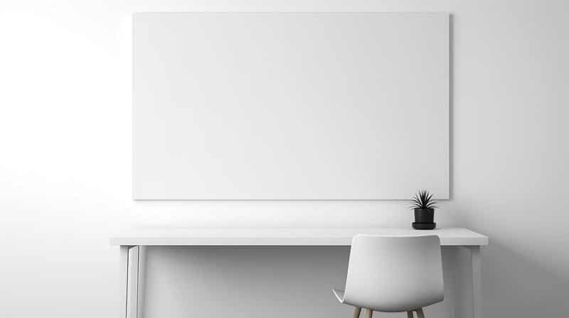 table, chair, whiteboard