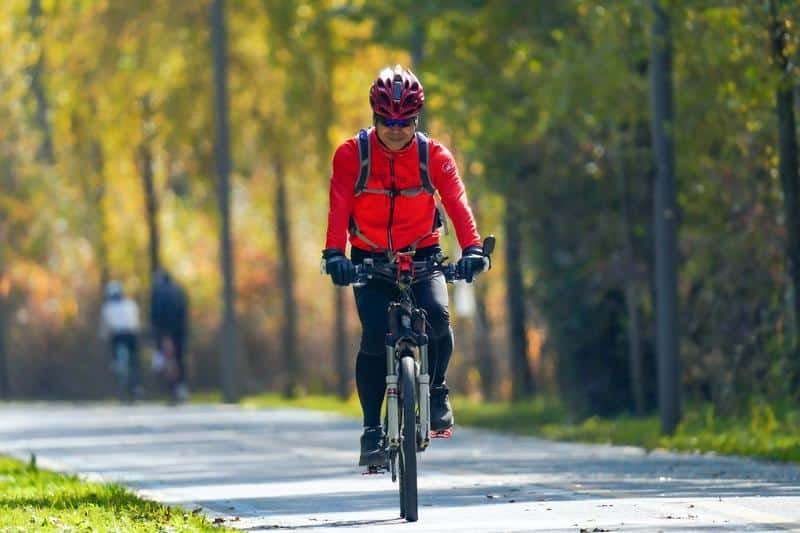 cyclist, south korea, park