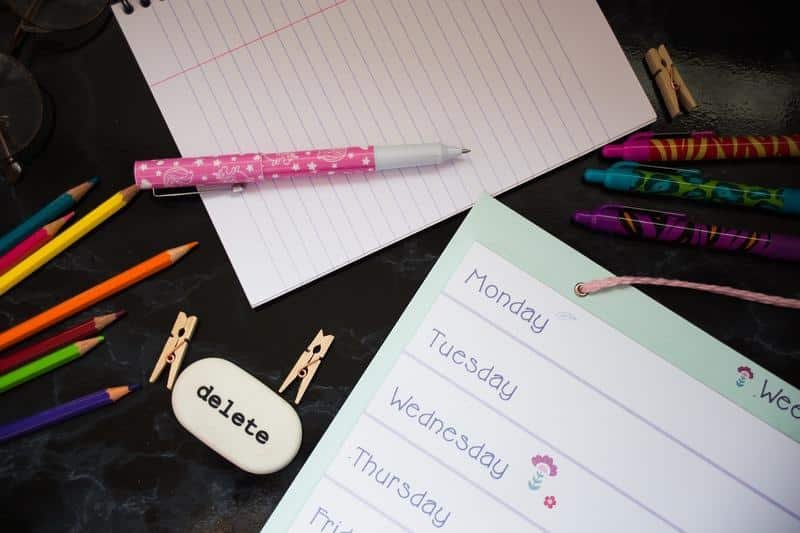 back to school, organised, stationary