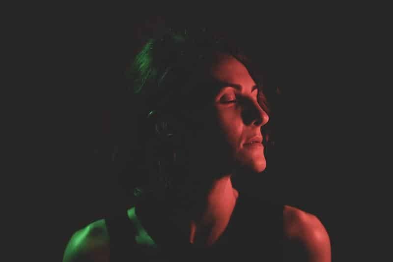 lights, woman, model