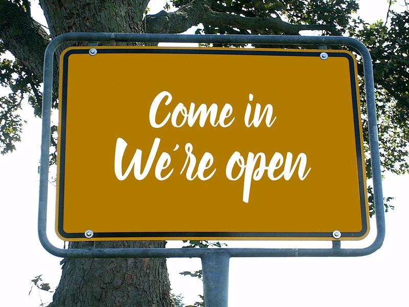 opening time, open, business time