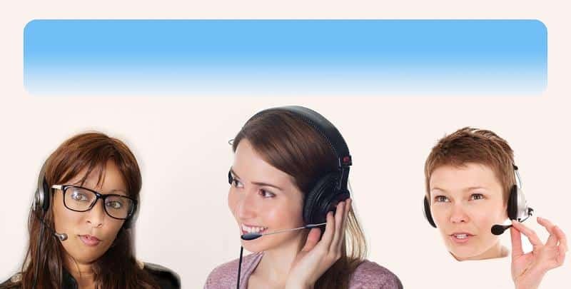 service, woman, headset