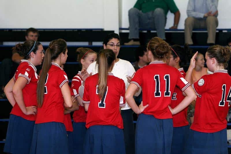 volleyball team, coach, game