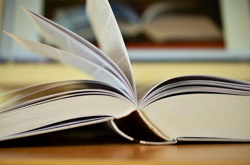 book pages, desk, read