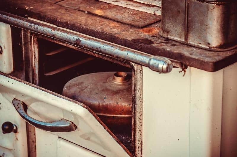 stove, oven, bed bottle