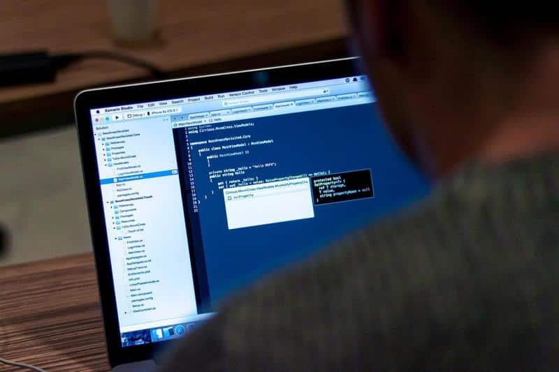 laptop, computer, man