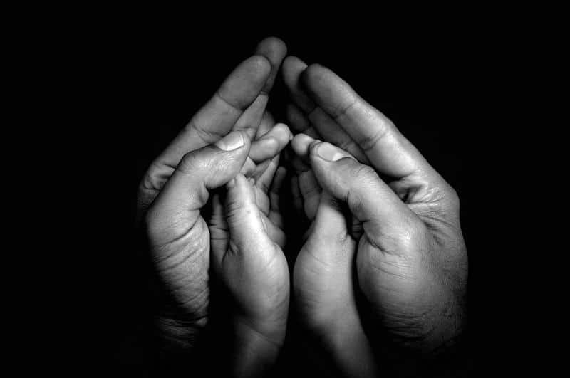 hands, family, parent