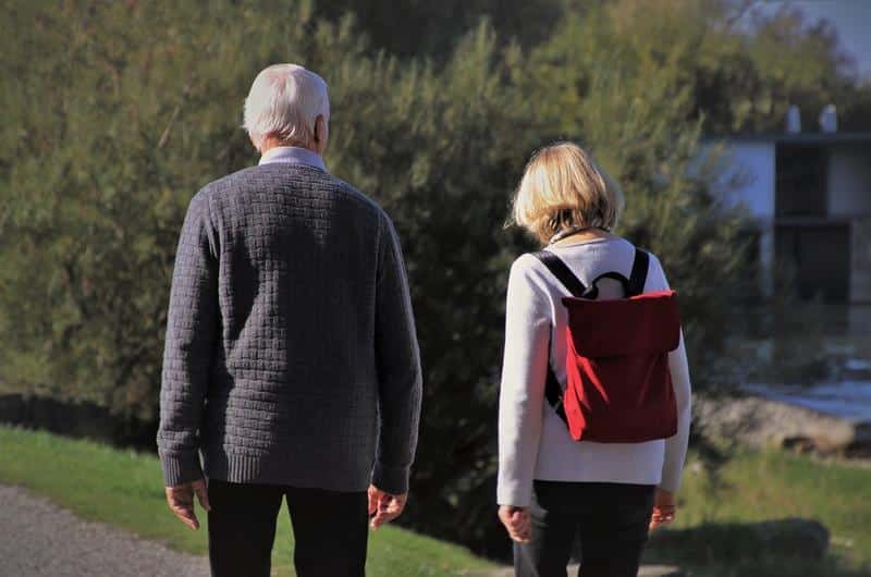 senior, pensioner, walk